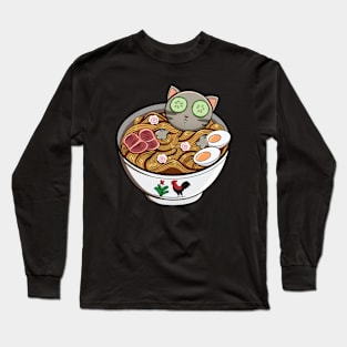 Lazy Cat Ramen Long Sleeve T-Shirt